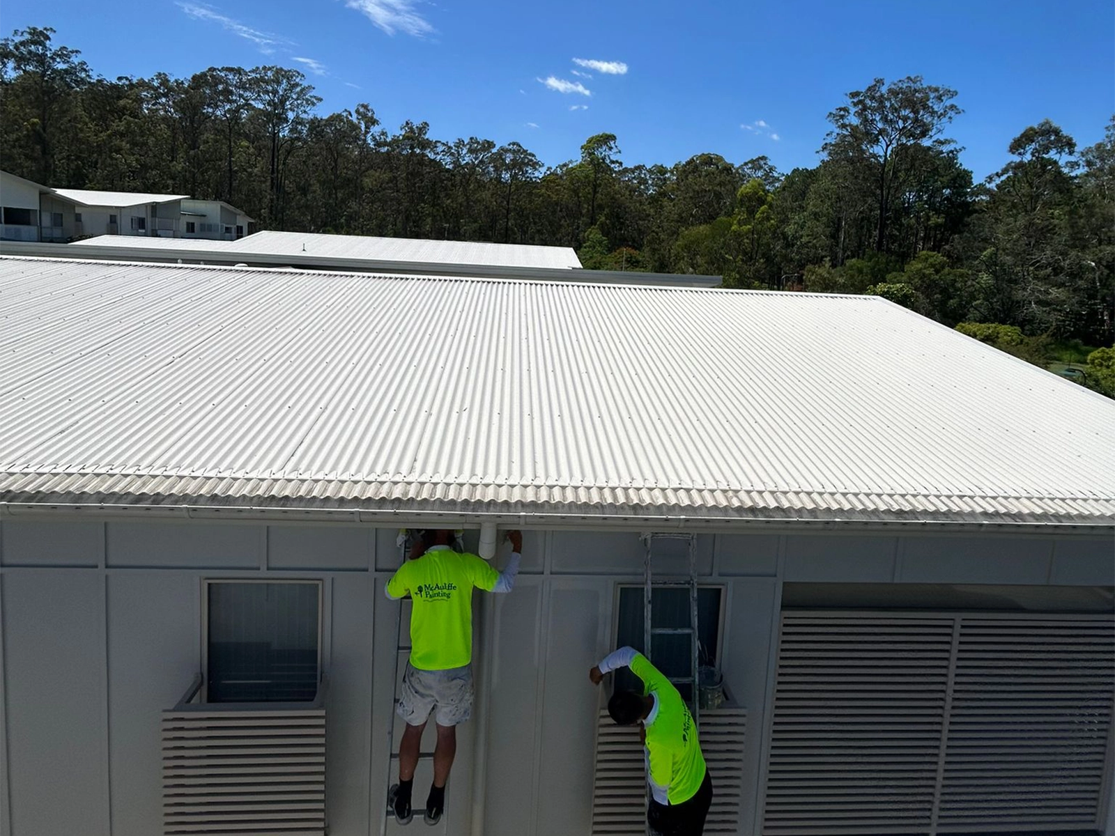 Tilt-panel warehouse being painted in Brisbane
